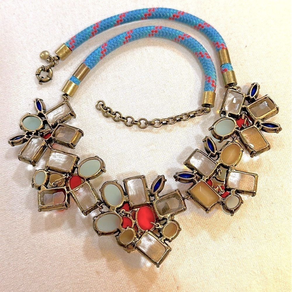 J. Crew Multicolor Cluster Statement Necklace - E… - image 6